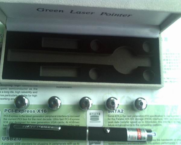 200mw 5in1 green laser pointer with 5 amazing Pattern Heads